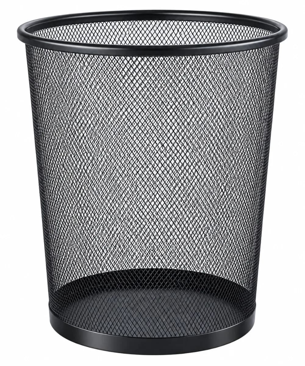 CESTO LIXO METAL QUADRADO 18L PRETO NOBRE
